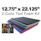 5S Supplies Tool Box Foam Insert 2 Color 12.750in x 22.125in Black Top / Red Bottom TSF-1222-BLKRD - alternate 2